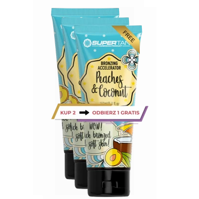 OUTLET SuperTan Peaches&Coconut 150ml 2 + 1 GRATIS